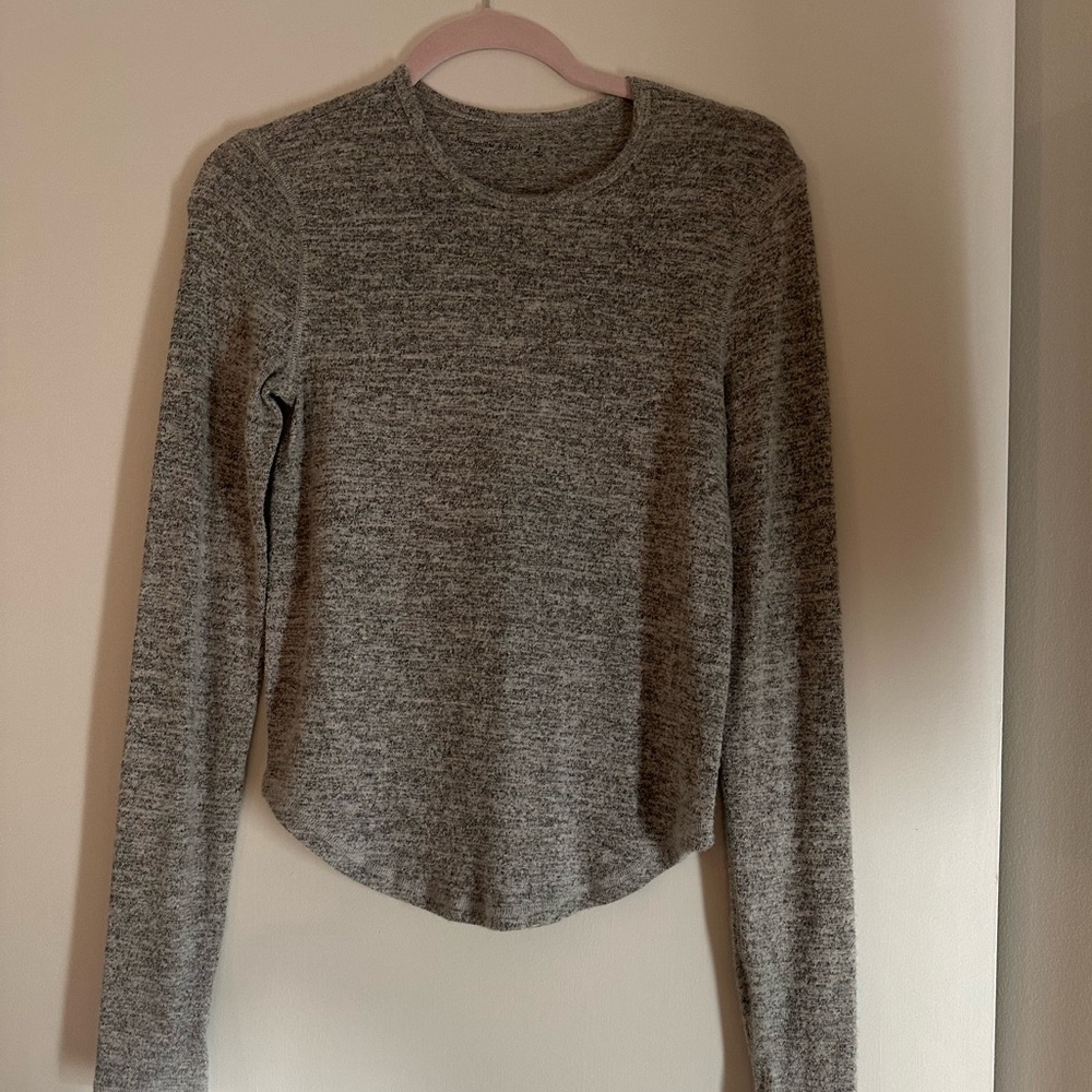Abercrombie Soft A&F Cozy Grey Long-sleeve - Size Small